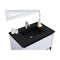 Laviva Alto 36" White Bathroom Vanity with Matte Black VIVA Stone Solid Surface Countertop 313SMR-36W-MB