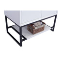 Laviva Alto 36" White Bathroom Vanity with Matte Black VIVA Stone Solid Surface Countertop 313SMR-36W-MB