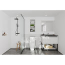 Laviva Alto 36" White Bathroom Vanity with Matte Black VIVA Stone Solid Surface Countertop 313SMR-36W-MB