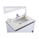 Laviva Alto 36" White Bathroom Vanity with Matte White VIVA Stone Solid Surface Countertop 313SMR-36W-MW
