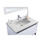 Laviva Alto 36" White Bathroom Vanity with Matte White VIVA Stone Solid Surface Countertop 313SMR-36W-MW