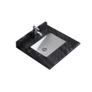 Laviva Forever 24" Single Hole Black Wood Marble Countertop with Rectangular Ceramic Sink 313SQ1H-24-BW