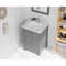 Laviva Forever 24" Single Hole White Carrara Marble Countertop with Rectangular Ceramic Sink 313SQ1H-24-WC
