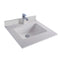 Laviva Forever 24" Single Hole White Quartz Countertop with Rectangular Ceramic Sink 313SQ1H-24-WQ