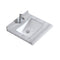 Laviva Forever 24" Single Hole White Stripes Marble Countertop with Rectangular Ceramic Sink 313SQ1H-24-WS