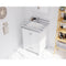 Laviva Forever 24" Single Hole White Stripes Marble Countertop with Rectangular Ceramic Sink 313SQ1H-24-WS