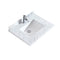 Laviva Forever 30" Single Hole White Carrara Marble Countertop with Rectangular Ceramic Sink 313SQ1H-30-WC