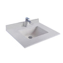 Laviva Forever 30" Single Hole White Quartz Countertop with Rectangular Ceramic Sink 313SQ1H-30-WQ