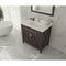 Laviva Forever 30" Single Hole White Quartz Countertop with Rectangular Ceramic Sink 313SQ1H-30-WQ