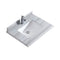 Laviva Forever 30" Single Hole White Stripes Marble Countertop with Rectangular Ceramic Sink 313SQ1H-30-WS