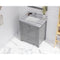 Laviva Forever 30" Single Hole White Stripes Marble Countertop with Rectangular Ceramic Sink 313SQ1H-30-WS