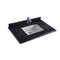 Laviva Forever 36" Single Hole Black Wood Marble Countertop with Rectangular Ceramic Sink 313SQ1H-36-BW