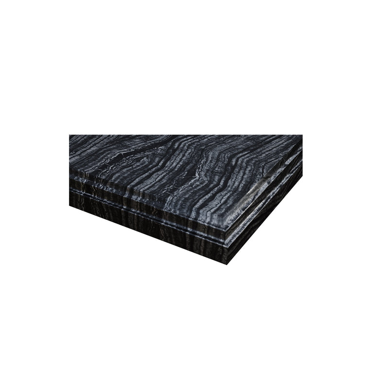 Laviva Forever 36" Single Hole Black Wood Marble Countertop with Rectangular Ceramic Sink 313SQ1H-36-BW