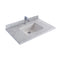 Laviva Forever 36" Single Hole White Carrara Marble Countertop with Rectangular Ceramic Sink 313SQ1H-36-WC