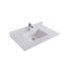 Laviva Forever 36" Single Hole White Quartz Countertop with Rectangular Ceramic Sink 313SQ1H-36-WQ
