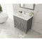 Laviva Forever 36" Single Hole White Quartz Countertop with Rectangular Ceramic Sink 313SQ1H-36-WQ