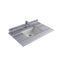 Laviva Forever 36" Single Hole White Stripes Marble Countertop with Rectangular Ceramic Sink 313SQ1H-36-WS