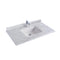 Laviva Forever 42" Single Hole White Carrara Marble Countertop with Rectangular Ceramic Sink 313SQ1H-42-WC