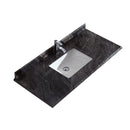 Laviva Forever 48" Single Hole Black Wood Marble Countertop with Rectangular Ceramic Sink 313SQ1H-48-BW