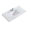 Laviva Forever 48" Single Hole White Carrara Marble Countertop with Rectangular Ceramic Sink 313SQ1H-48-WC