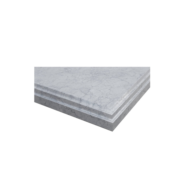 Laviva Forever 48" Single Hole White Carrara Marble Countertop with Rectangular Ceramic Sink 313SQ1H-48-WC
