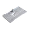 Laviva Forever 48" Single Hole White Stripes Marble Countertop with Rectangular Ceramic Sink 313SQ1H-48-WS