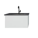 Laviva Vitri 30" Cloud White Bathroom Vanity with VIVA Stone Matte Black Solid Surface Countertop 313VTR-30CW-MB
