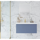Laviva Vitri 36" Nautical Blue Bathroom Vanity with VIVA Stone Matte White Solid Surface Countertop 313VTR-36NB-MW