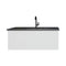 Laviva Vitri 42" Cloud White Bathroom Vanity with VIVA Stone Matte Black Solid Surface Countertop 313VTR-42CW-MB