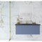 Laviva Vitri 42" Nautical Blue Bathroom Vanity with VIVA Stone Matte Black Solid Surface Countertop 313VTR-42NB-MB