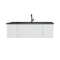 Laviva Vitri 54" Cloud White Bathroom Vanity with VIVA Stone Matte Black Solid Surface Countertop 313VTR-54CW-MB