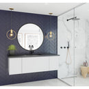 Laviva Vitri 54" Cloud White Bathroom Vanity with VIVA Stone Matte Black Solid Surface Countertop 313VTR-54CW-MB