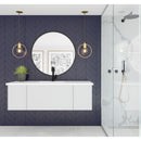 Laviva Vitri 54" Cloud White Bathroom Vanity with VIVA Stone Matte White Solid Surface Countertop 313VTR-54CW-MW