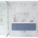 Laviva Vitri 54" Nautical Blue Bathroom Vanity with VIVA Stone Matte White Solid Surface Countertop 313VTR-54NB-MW