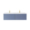 Laviva Vitri 60" Nautical Blue Double Sink Bathroom Vanity with VIVA Stone Matte White Solid Surface Countertop 313VTR-60DNB-MW
