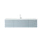 Laviva Vitri 66" Fossil Gray Single Sink Bathroom Vanity with VIVA Stone Matte White Solid Surface Countertop 313VTR-66FG-MW