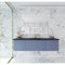 Laviva Vitri 66" Nautical Blue Single Sink Bathroom Vanity with VIVA Stone Matte Black Solid Surface Countertop 313VTR-66NB-MB