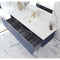 Laviva Vitri 66" Nautical Blue Single Sink Bathroom Vanity with VIVA Stone Matte White Solid Surface Countertop 313VTR-66NB-MW