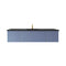 Laviva Vitri 72" Nautical Blue Single Sink Bathroom Vanity with VIVA Stone Matte Black Solid Surface Countertop 313VTR-72CNB-MB