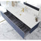 Laviva Vitri 72" Nautical Blue Single Sink Bathroom Vanity with VIVA Stone Matte White Solid Surface Countertop 313VTR-72CNB-MW