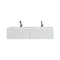 Laviva Vitri 72" Cloud White Double Sink Bathroom Vanity with VIVA Stone Matte White Solid Surface Countertop 313VTR-72DCW-MW