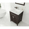 Laviva Wimbledon 24" Brown Bathroom Vanity with White Carrara Marble Countertop 313YG319-24B-WC