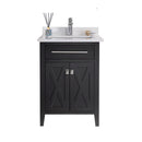 Laviva Wimbledon 24" Espresso Bathroom Vanity with White Quartz Countertop 313YG319-24E-WQ
