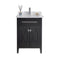 Laviva Wimbledon 24" Espresso Bathroom Vanity with White Quartz Countertop 313YG319-24E-WQ
