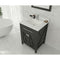 Laviva Wimbledon 24" Espresso Bathroom Vanity with White Quartz Countertop 313YG319-24E-WQ