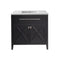Laviva Wimbledon 36" Espresso Bathroom Vanity with Matte White VIVA Stone Solid Surface Countertop 313YG319-36E-MW