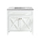 Laviva Wimbledon 36" White Bathroom Vanity with Matte White VIVA Stone Solid Surface Countertop 313YG319-36W-MW
