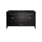 Laviva Wimbledon 60" Espresso Double Sink Bathroom Vanity with Matte Black VIVA Stone Solid Surface Countertop 313YG319-60E-MB