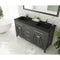 Laviva Wimbledon 60" Espresso Double Sink Bathroom Vanity with Matte Black VIVA Stone Solid Surface Countertop 313YG319-60E-MB