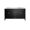 Laviva Wimbledon 60" Espresso Double Sink Bathroom Vanity with Matte White VIVA Stone Solid Surface Countertop 313YG319-60E-MW